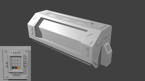 Sci-fi crate (untextured) preview image